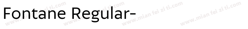 Fontane Regular字体转换